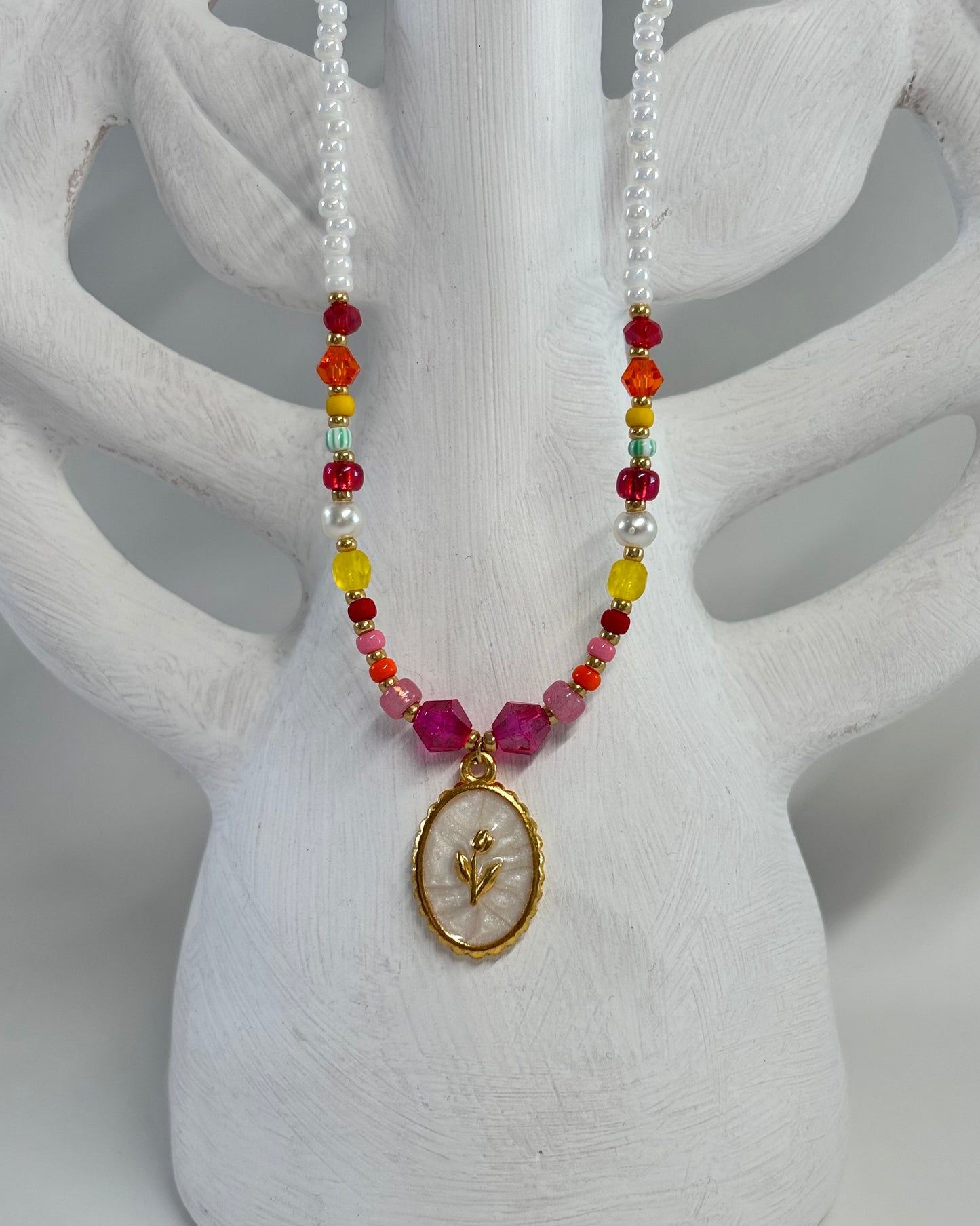 - Handgemaakte kralen ketting