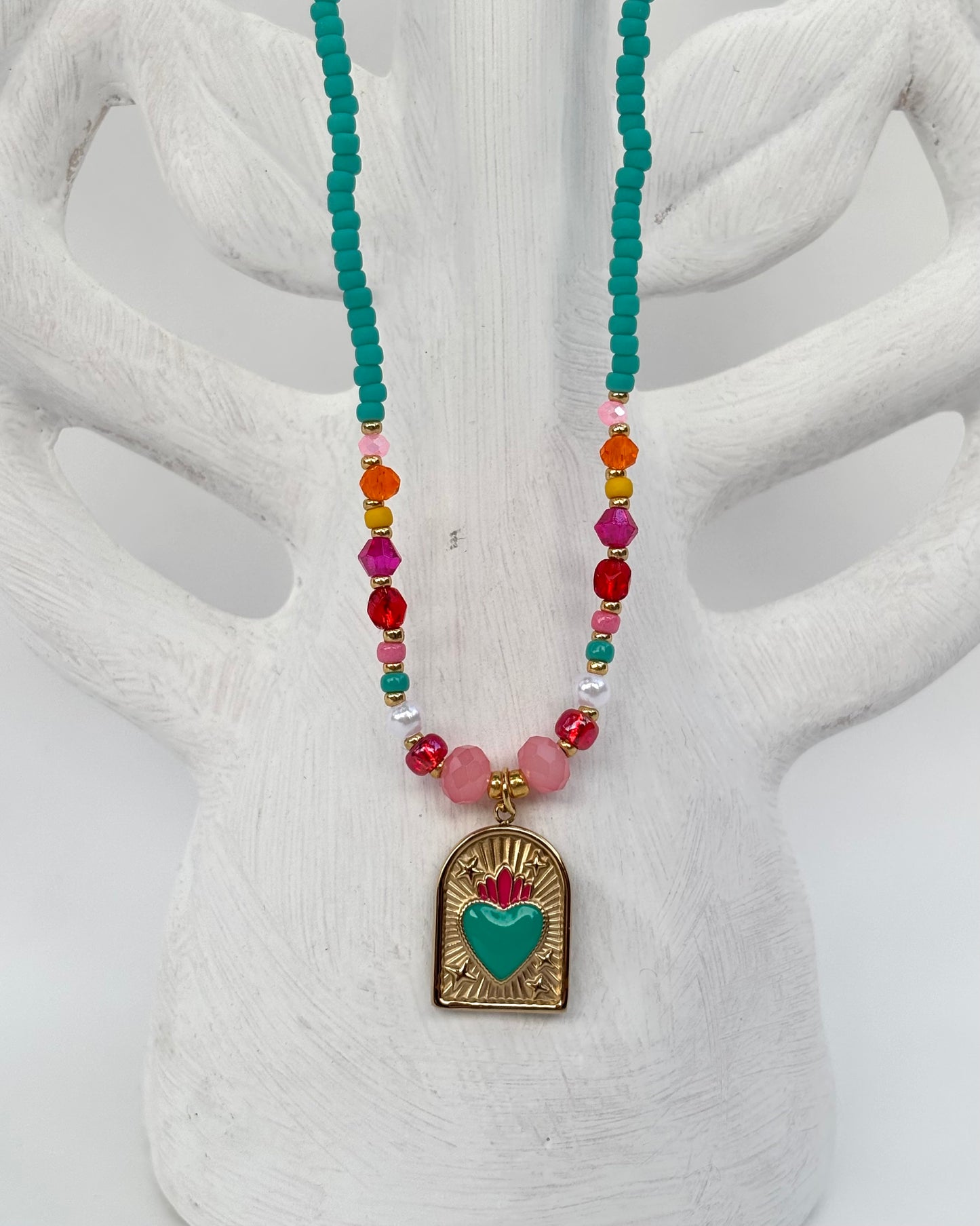 - Handgemaakte kralen ketting