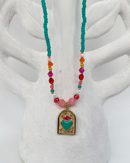 - Handgemaakte kralen ketting