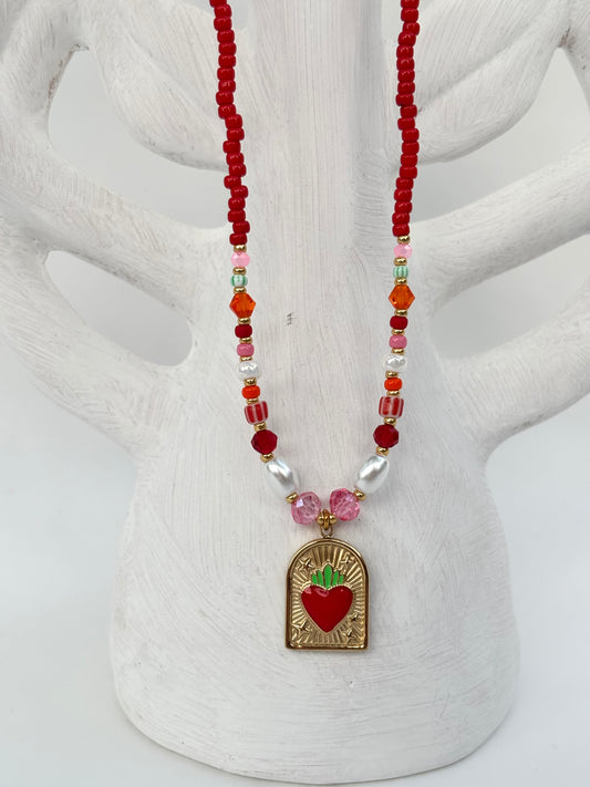 - Handgemaakte kralen ketting