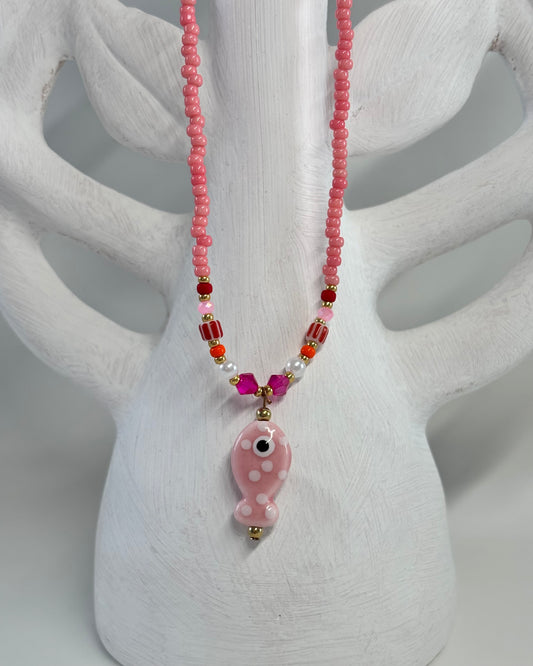 - Handgemaakte kralen ketting