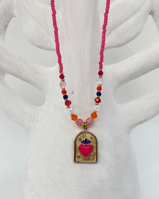 - Handgemaakte kralen ketting
