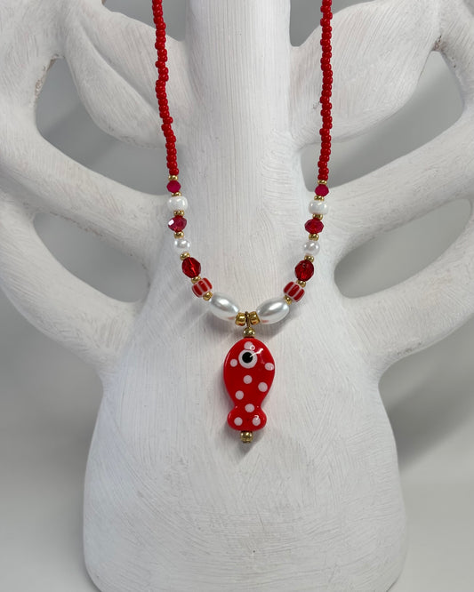 - Handgemaakte kralen ketting
